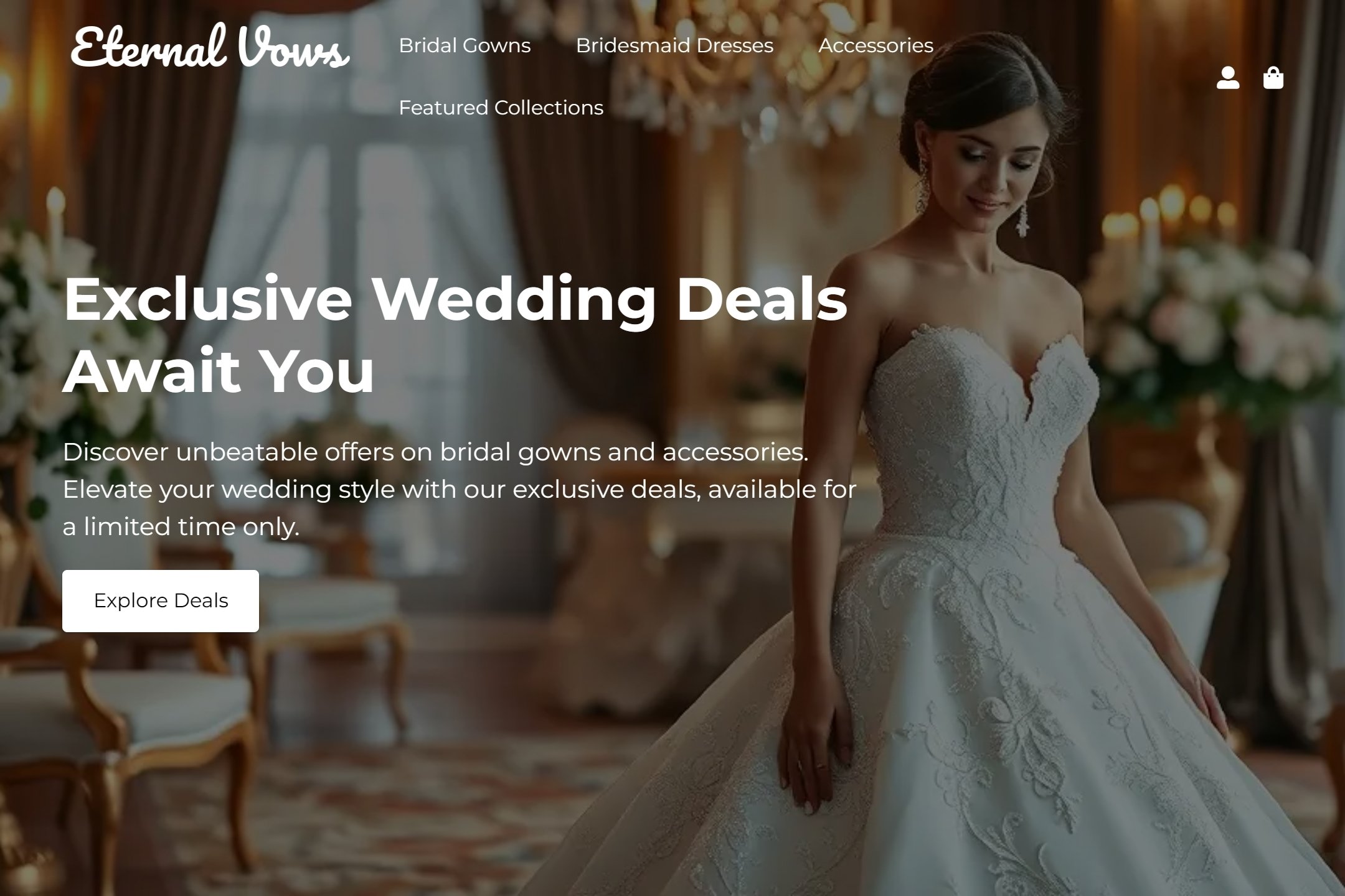 Wedding shop website template